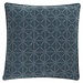 Linen & More Graphic Stonewash kussen blauw 50x50cm