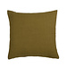 Linen & More Solid Canvas kussen khaki 45x45cm