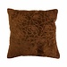Linen & More Rose Embroidery kussen roodbruin 45x45cm