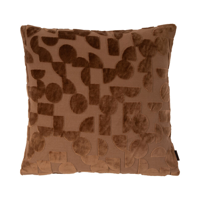 Linen & More Tommy Graphic Design kussen taupe 45x45cm