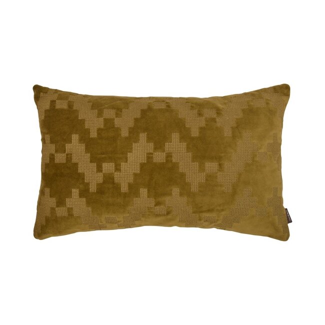 Linen & More Twisted Brooklyn kussen groen 30x50cm