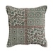 Linen & More Floral Button Stitching kussen groen 60x60cm