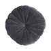 Linen & More Flower kussen grijs dia40x12cm