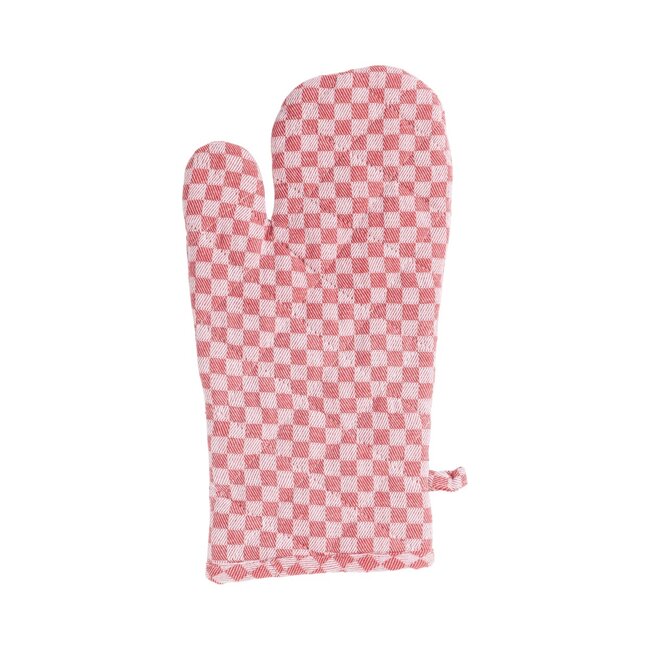 Linen & More Dutch Check Ovenwant rood 18x33cm