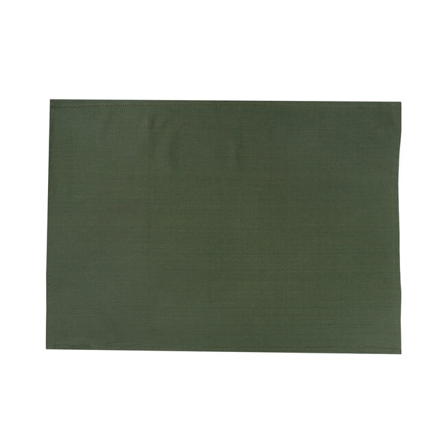 Linen & More Indi theedoek army groen 50x70cm (set of 3)