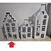 Varios Waxinehuis - Metaal - House White Wash 31x13cm