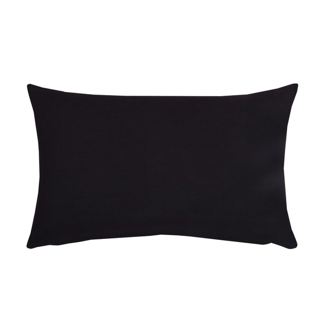 Linen & More Uneven stitching black cushion 30 x 50 cm