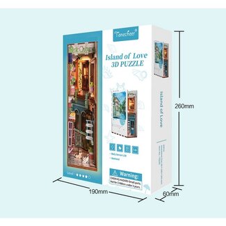 DIY Creations DIY Book Nook Boekensteun Island of Love, Tone-Cheer, TQ105, 18,2x8x24,5cm