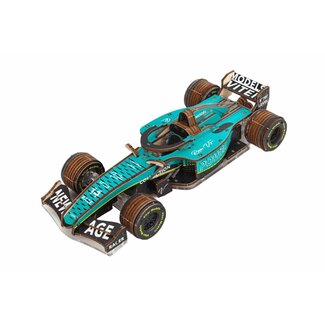 DIY Creations Veter Models 3D Modelbouwpakket Racer V3, AKV-16, Turquoise, 17x7x4cm