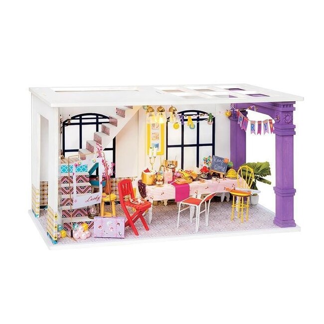 DIY Creations DIY Huisje Party Time, Robotime, DGF03, 30x15x16.5cm