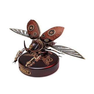Time for Machine 3D DIY Kunststof Bouwpakket Rhinoceros Kever/Beetle, Robotime, MI01, 11,6x19x9,6cm