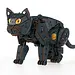 DIY Creations 3D Houten Puzzel Mechanische Wilde Zwarte Kat/ Wild Black Cat, Eco Wood Art, 598, 47,6x11x18,9cm