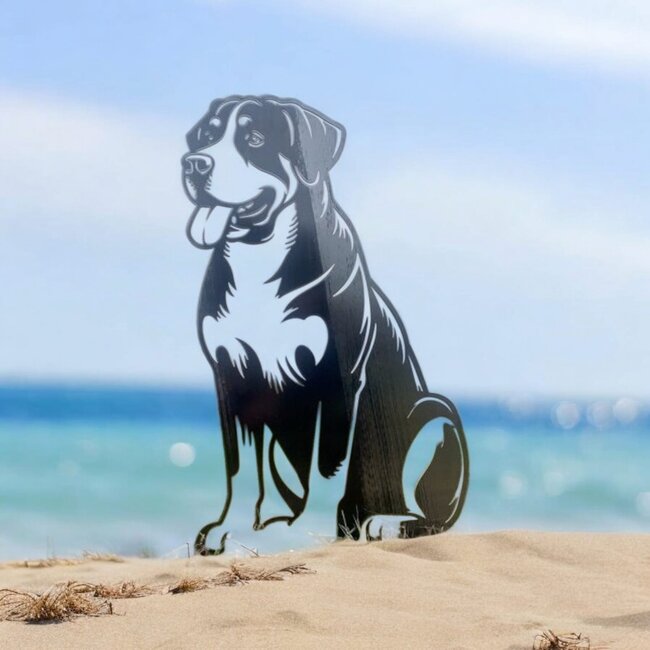 Siermetaal De grote zwitserse sennehond - Levensgroot