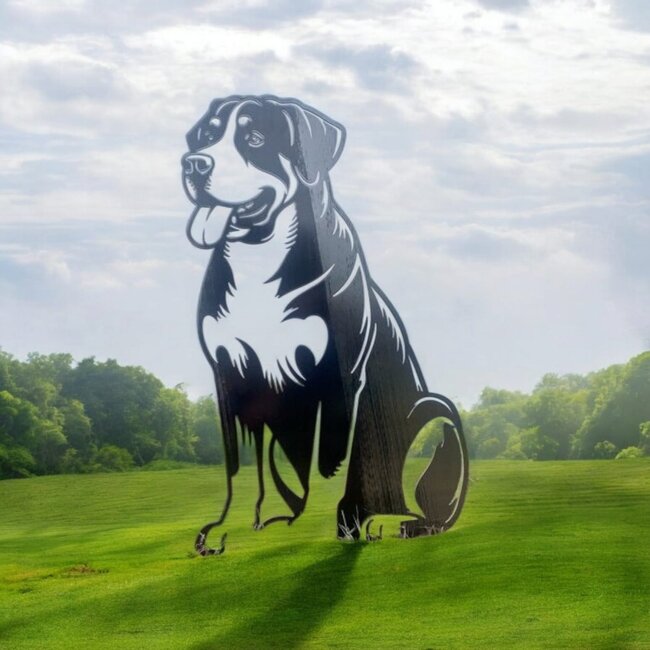 Siermetaal De grote zwitserse sennehond - Levensgroot