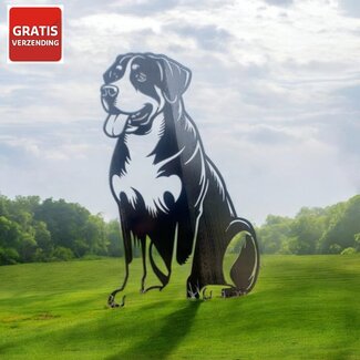 Siermetaal De grote zwitserse sennehond - Levensgroot