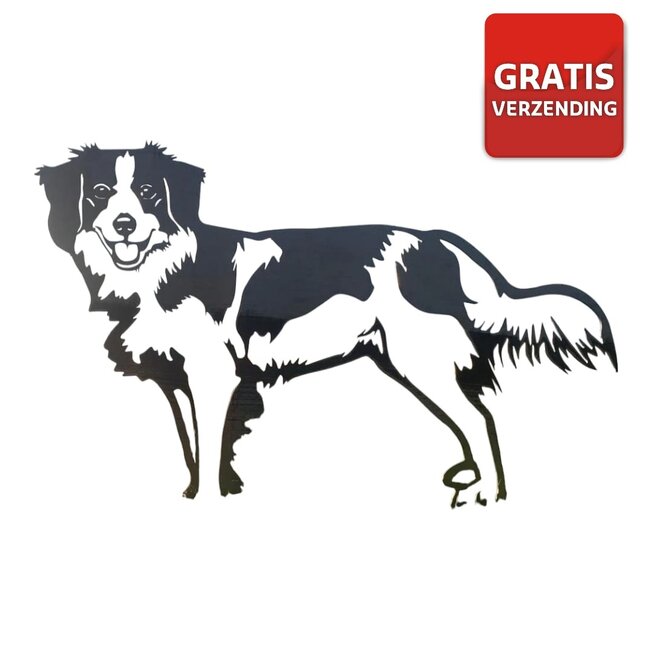 Siermetaal Tuindecoratie kooikerhondje-groot | 79.5 cm 70.2 cm