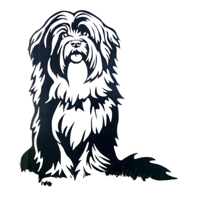 Siermetaal  Tuindecoratie Tibetaanse terriër groot | 82.8 cm 57.9 cm