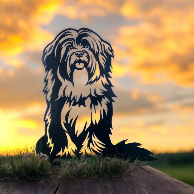 Siermetaal  Tuindecoratie Tibetaanse terriër groot | 82.8 cm 57.9 cm