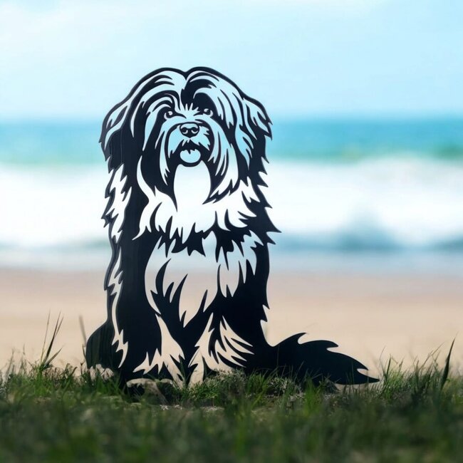 Siermetaal  Tuindecoratie Tibetaanse terriër groot | 82.8 cm 57.9 cm