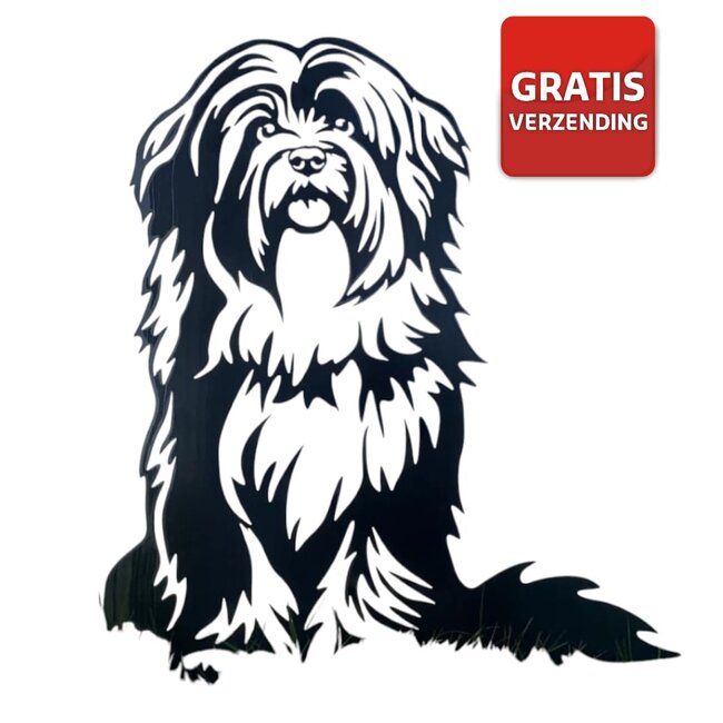 Siermetaal  Tuindecoratie Tibetaanse terriër groot | 82.8 cm 57.9 cm