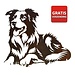 Siermetaal Tuindecoratie Liggende bordercollie | 81.3 cm x 69.3 cm