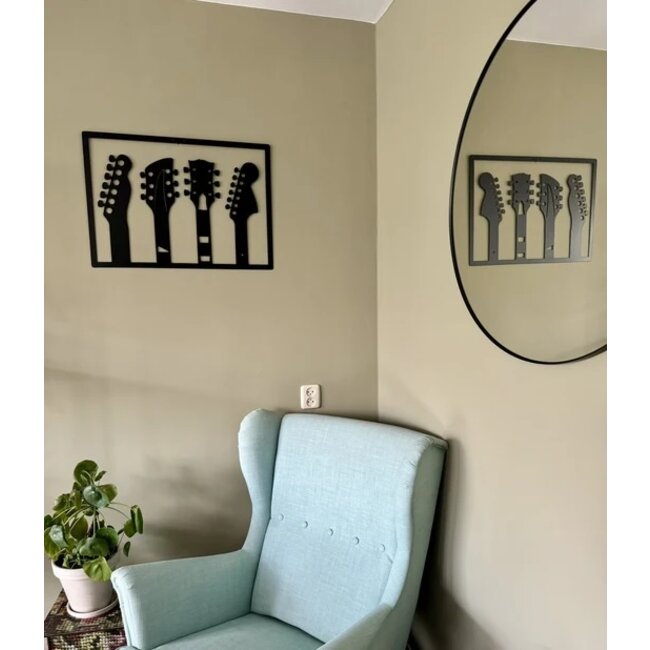 Tuindecoratie vier gitaren | 66.6 cm x 44.4 cm