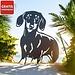 Siermetaal Tuindecoratie teckel - Silhouet 64.8cm x 42.7cm