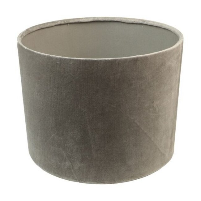 HSM Collection Round Lamp shade - 32x32x24 - lightGrey - Velvet