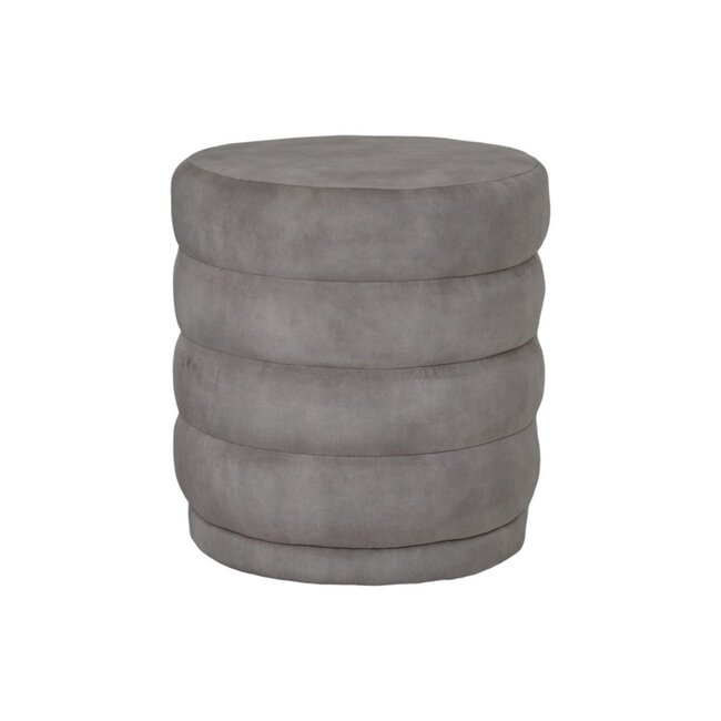 HSM Collection Poefringen - 45x45x40 - Wit - Adore 01 - Fluweel