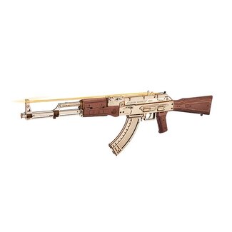 DIY Creations 3D Houten Puzzel AK-47 Assault Rifle, Robotime, LQ901, 71,7x5,6x21,5cm