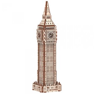 DIY Creations Mr. Playwood 3D Houten Puzzel, Big Ben, 10407, 9,5x9,5x36cm