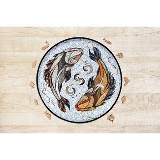 DIY Creations Eco Wood Art Houten Legpuzzel Koi Kaper/ Kois size M, 2314, 28,5x28,5x0,5cm