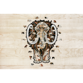 DIY Creations Eco Wood Art Houten Legpuzzel Mammoet/ Mastodon Size M, 2321, 38,7x28,6x0,5cm