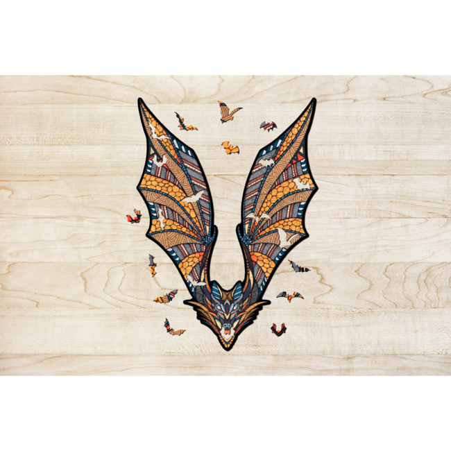 DIY Creations Eco Wood Art Houten Legpuzzel Vleermuis/ Bat, 2482, 39x28x0,5cm Kartonbox