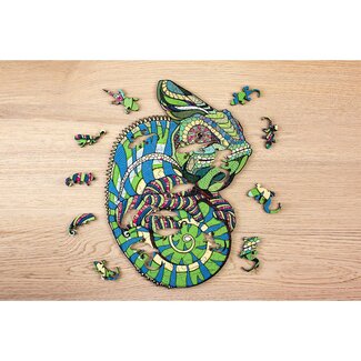 DIY Creations Eco Wood Art Houten Legpuzzel Kameleon/ Chameleon size M, 1928, 37x28x0,5cm