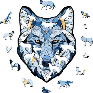 DIY Creations Houten Legpuzzel Wolf, Eco Wood Art, Size L, 3502, 50,1x38,7x0,4cm