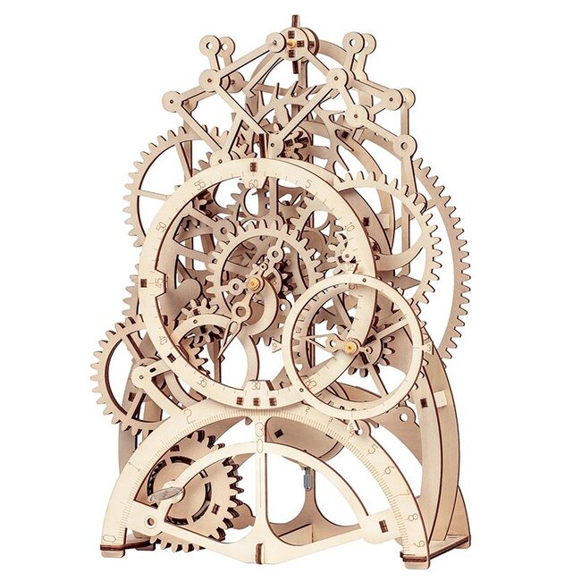 DIY Creations Houten Puzzel 3D Pendule Klok, Robotime, LK501, 23,4x11,7x34,6cm.