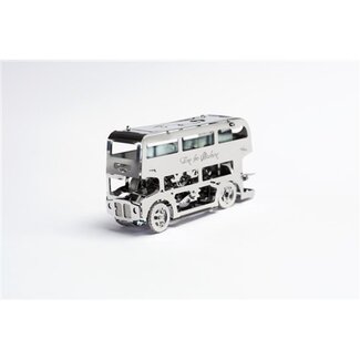 Time for Machine 3D Metalen Bouwpakket, Cute Double Decker, Time for Machine, T4M38028, 9x3x5,2cm