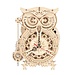 DIY Creations Houten Puzzel 3D Uil/ Owl Clock, Robotime, LK503, 20,6x12,8x26,5cm