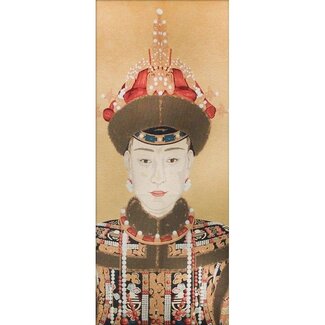 MONDiART Gobelin geweven wandtapijt 60/145 Oriental Female WH0278 uitgerekt op draagbalk