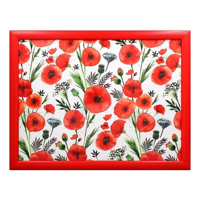 Lesser & Pavey Schootkussen laptray klaprozen  43 x 33 x 6.5 cm