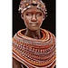 MONDiART Gobelin geweven wandtapijt 120/180 Samburu Girl Zwart WH1764 Uitgerekt