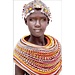 MONDiART Gobelin geweven wandtapijt 80/120 Samburu Girl White WH1744 Uitgerekt