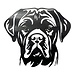 Siermetaal Wanddecoratie metalen Bordeaux dog 32 cm 31 cm
