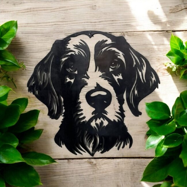 Siermetaal Wanddecoratie metaal van de Duitse staande korthaar