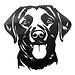 Siermetaal Wanddecoratie metaal hond De labrador retriever