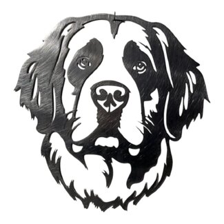Siermetaal Wanddecoratie metaal hond Sint Bernard 33 cm