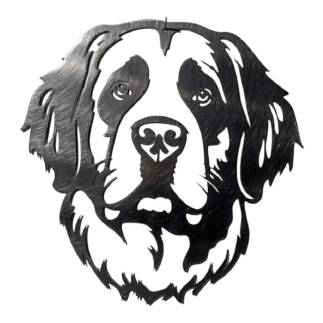 Siermetaal Wanddecoratie metaal hond Sint Bernard 33 cm