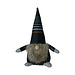 Mars en More Kleine deurstopper kabouter ruit grijs 22cm