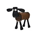 HSM Collection Schaap Shawn klein - 32x14x32 - bruin/zwart - Teak/geitenleer